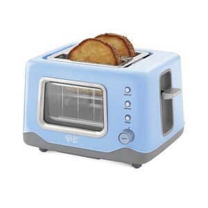 Rise By Dash 2-Slice Clear View Toaster, Blue